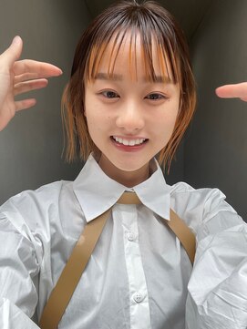 スニュウ(snuw) ミルクティベージュ/レイヤーカット/インナーカラー/ボブ