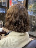 肩につかない顎ラインボブトイプードルパーマ【池袋/ミニボブ】