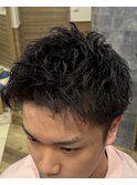 爽やか黒髪短髪刈り上げツーブロックショート