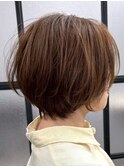 x髪質改善/ホワイトグレージュ/レイヤーカット/チェリーブラウン