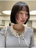 前下がりショート・ボブ/ミニボブ/前髪あり/20代/結べる/内巻き