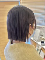 オーガニックエコ 川越(organic+eco)&nbsp;20代30代/切りっぱなしミニボブ/春カラー/大人ヘア/小顔カット