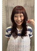ミルクティーブロンド/ダークブルー/デジタルパーマ/戸塚