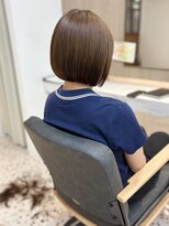 アンリー 四条烏丸店(Anree)&nbsp;ワンカラーでできるヘーゼルベージュ×ミニボブ