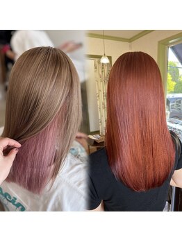 ヘアー クラフト(hair CRAFT)の写真/ダメージを最小限に抑える毒素除去カラー使用！不要な物質を除去して健康的な髪を育み、色持ちと艶UP☆