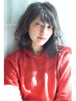 ヘアーアートシフォン 川口東口店(hair art chiffon)&nbsp;大人かわいいひし形シルエットでグレージュの小顔セミディ 川口