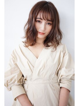 ドルチェ 梅田(Dolce) 【Dolce梅田】シースルーバング/外ハネミディ/大人可愛い