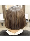 白髪をぼかす極細ハイライト(矢巾)