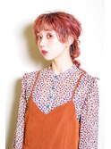 ペールベージュセクションカラーグラデーションカラー外ハネボブ