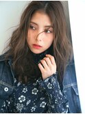 【current】蕨　ピンクベージュ×ラフウェーブパーマ
