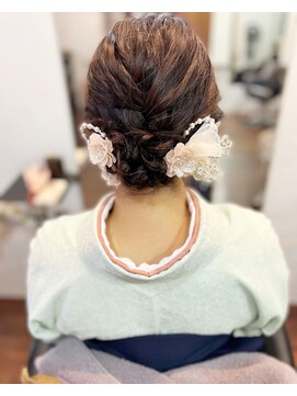 ラトリエコンタン(L´atelier Content) 水引 金箔 成人式ヘア 卒業式ヘア 袴ヘア 振袖ヘア