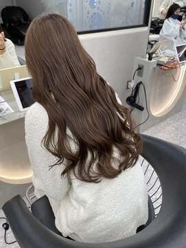 ロンド マーレ 天神大名店(Lond mare) 艶髪 ロングヘア 韓国ヘアレイヤーカット 福岡天神 前髪あり