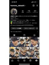 Instagram【homme_takashi】TikTok【homme_takashi】