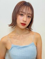 トルネード(TORNADO) オレンジ シルキーベージュ 外ハネパーマ 切りっぱなしボブ t827