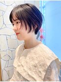 ショートカット*ショートボブ*ボブ*顔周りレイヤー*地毛風カラー