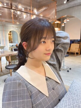 ロンド エスポワール 錦糸町(Lond espoir) 黒髪レイヤーロンググレーベージュ前髪パーマ【韓国ヘア鈴木颯】