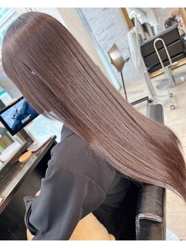 エヌプラス(N+) 切りっぱなしボブ/エアリーロング/美髪/ピンクブラウン