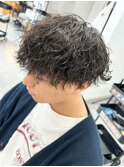 波巻きパーマツイストスパイラルパーマメンズマッシュパーマ