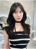 【憧れ韓国ヘア】うるツヤくびれロング/黒髪スタイル