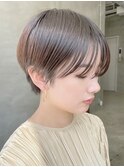 大人ショートボブ黒髪ショートカットマッシュショート前髪あり
