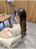 編み込みアレンジ