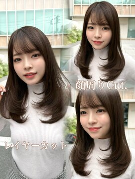 ミラリー トウキョウ(Mirareee Tokyo) 20代30代40代◎前髪パーマ韓国風巻きくすみベージュお団子ヘア