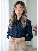 レイヤーロング韓国風巻き フェイスフレーミングくすみベージュ
