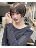 レイヤーマッシュショート#グレージュ#ハイライト