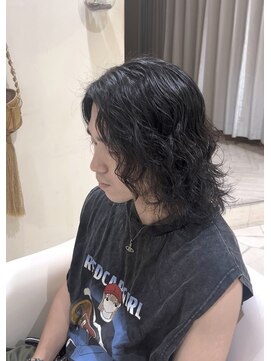 シアン 栄店(CYAN.) 濡らすだけでスタイリングできるウルフパーマ