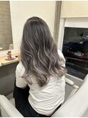 シルバーグレー/バレイヤージュ