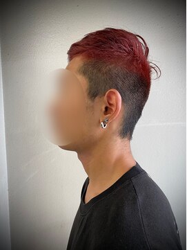 モナン 渋谷(Monan) ソフトモヒカン×ワインレッド