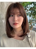 ミディアムレイヤーカット/くびれヘア/大人可愛い/20代30代40代