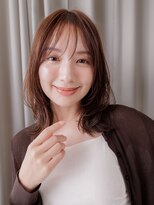 カバーヘア ブリス 志木南口駅前店(COVER HAIR bliss)&nbsp;顔周りミディアムレイヤー/ハッシュカット/ココアブラウンe