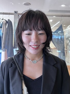 ノラ ヘアーサロン(NORA HAIR SALON) ミディアムレイヤーレイヤーカット顔まわりカットレイヤーパーマ