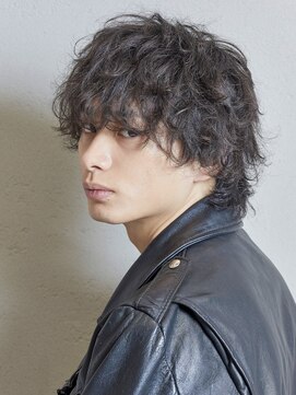 アンフィニー 銀座(ANFINI) 目にかかる前髪長めメンズヘアミディアム伸ばしたい無造作パーマ