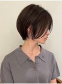 くびれショートハイライト白髪ぼかしダブルカラーブリーチカラー