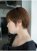ショート　マッシュ　銀座　　くびれショート　顔周りカット