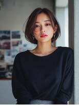ロッソ 大橋店(Rosso) ふんわり顔まわりの暗髪ボブ【大橋】