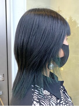 ディプティック ヘアー チェンジ ミュージアム(diptych Hair Change Museum) ウルフスタイル　インナーグリーン