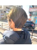 【LOERUN】ミントベージュのハンサムショート