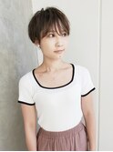 フェザーバングが可愛いショートスタイル☆