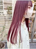 【韓国風チェリーピンク】ロング＆ナチュラル