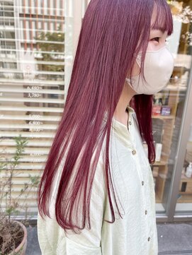 ネオリーブ アンド 渋谷店(Neolive &) 【韓国風チェリーピンク】ロング&ナチュラル