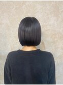 ボブ/切りっぱなしボブ/ベージュカラー