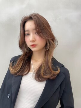 ロンドルーチェ 心斎橋(Lond luce) 大人ガーリー×ミディアムレイヤーカット【心斎橋/髪質改善】