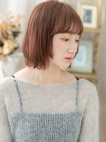 カバーヘア ブリス 戸田公園西口店(COVER HAIR bliss)&nbsp;韓国風ベージュピンク外ハネ透け感ボブa戸田公園20代30代40代