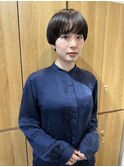 黒髪/ボブルフ/ネビージュ/小顔/ワンレン/髪質改善/グレージュ