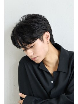 フリーラ 横浜(freera) メンズダークアッシュニュアンスパーマ韓国マッシュウルフカット