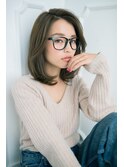 ブルーカラーワインレッドお団子ヘアチェリーレッド刈り上げボブ