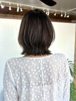 ラル(Lull) 【奥山敬大】ボブレイヤー/透け感オリーブブラウン